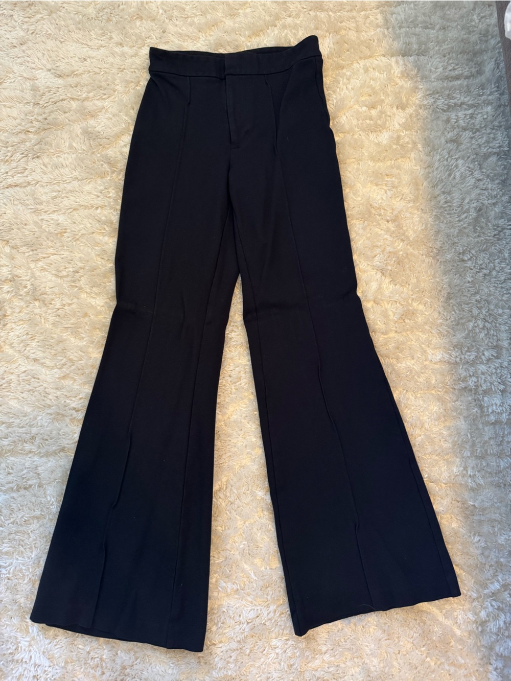 High-Rise Flared Pants in Rust and Black - Picture 7 of 9